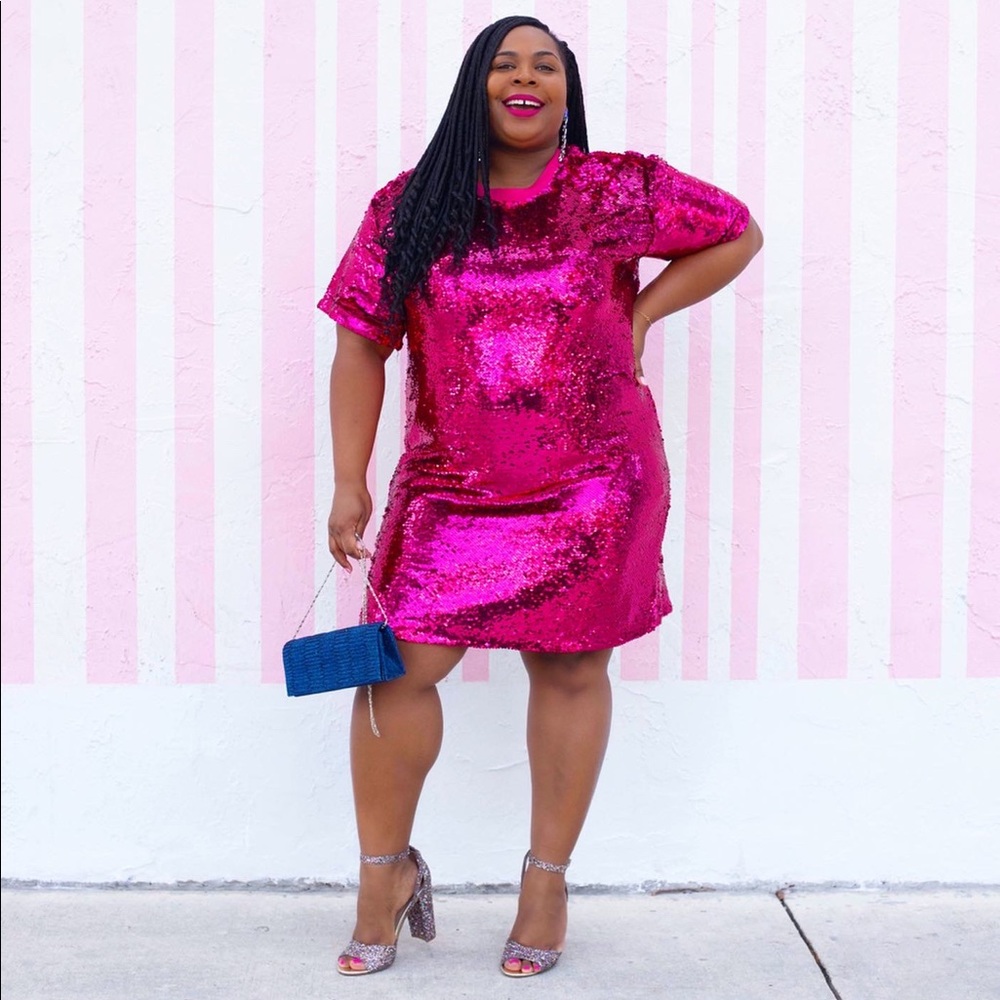Pink Sequin Dress